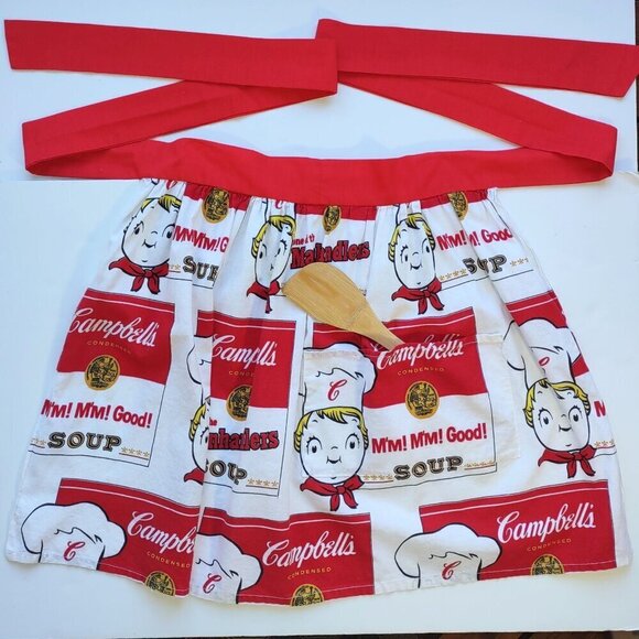 Campbell's Soup Kid Retro Waist Apron Large Pocket Nostalgia Americana Adult OS - Picture 5 of 7